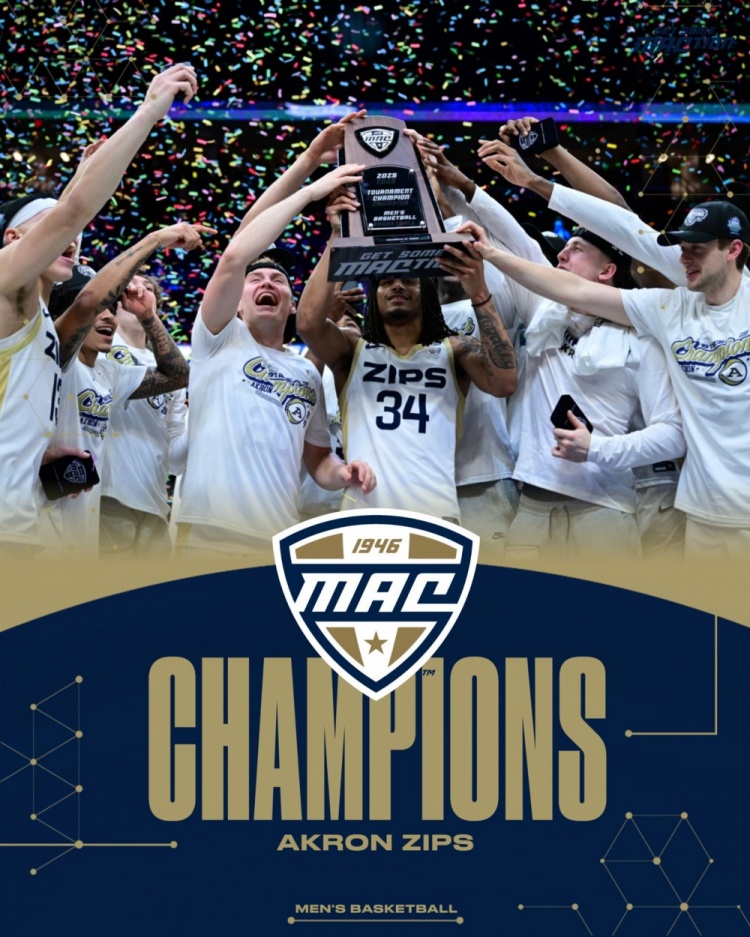 詹姆斯祝賀阿克倫大學賽區奪冠晉級NCAA全國賽：恭喜家鄉球隊！